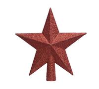 Fizzco Puntale per albero di natale Stella Rosso