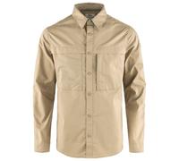 Fjall Raven - Camicia in G-1000® Air Stretch - Abisko Trail Shirt LS M Fossil per Uomo in Cotone - Taglia S - Beige