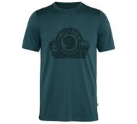 Maglietta funzionale da uomo Fjällräven Abisko Wool Classic SS M Taglia: M / Colore: blu scuro