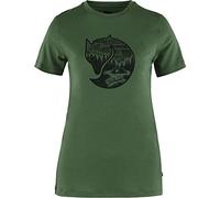 Fjällräven Abisko Wool Fox SS W, Maglietta a Maniche Corte, Donna, Verde (Spruce Green), XXS