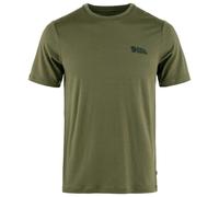 Fjällräven - Abisko Wool Logo S/S - Maglia merino S verde