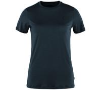 Fjallraven Abisko Wool SS W, Maglietta Donna, Dark Navy (Navy), L