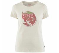 Fjällräven Arctic Fox Print Damen T-Shirt Polarfuchs Fuchs Freizeitshirt Bianco
