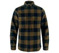 FJALLRAVEN Övik Heavy Flannel Shirt M T, Legno Brown-Dark Navy, XL Uomo