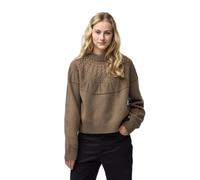 Fjall Raven - Maglione in lana - Övik Solid Jacquard Knit W Suede Brown per Donne - Taglia M - Marrone