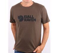 Fjällräven Fjällräven Logo T-shirt M, Maglietta a Manicha Corta Uomo, Verde (Verde Oliva Scuro), L
