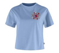 Fjällräven Fjallblomster Logo W - T-shirt - donna L Light Blue woman Cotone Organico/Biologico