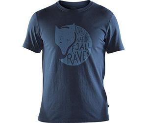 Fjällräven Forever Nature Fox, Maglietta a Maniche Corte, Uomo, Blu (Navy), L