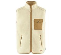 Fjällräven Gilet in Pile Vardag, Chalk White-buckwheat Brown, XL