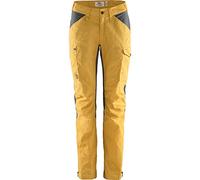 Fjällräven Kaipak Trs Curved Sr, Pantaloni da Trekking Donna, Giallo (Ocre/Super Grey), 34