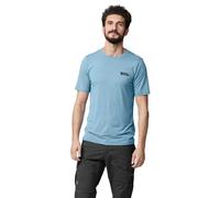Fjall Raven - T-shirt in lana merino - Abisko Wool Logo SS M Dawn Blue per Uomo - Taglia M