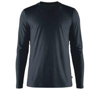 Fjallraven Abisko Wool LS M, Maglia Lunga Uomo, Dark Navy, S