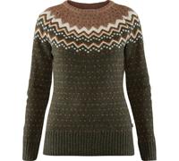 Maglia Fjällräven Övik Knit manica lunga verde marrone bianco donna - S
