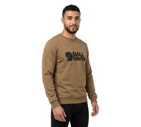 Fjall Raven - Felpa da uomo in cotone biologico - Fjällräven Logo Sweater M Wood Brown per Uomo in Cotone - Taglia S - Marrone