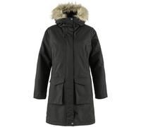 Fjällräven Nuuk Lite Damen Parka Mantello Giacca Trekking Invernale Nero NUOVO