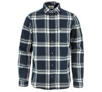Fjall Raven - Camicia in cotone biologico - Övik Lite Flannel Shirt M Dark Navy Chalk White per Uomo in Cotone - Taglia XL - Blu navy