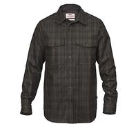 Fjällräven Övik Re-Wool Shirt Ls M, Camicia a Manica Lunga Uomo, Grigio (Dark Grey-Olive), S