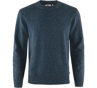 Fjällräven Övik Round-Neck Sweater Uomo-Pullover di Maglia Lana Blu Neu