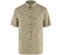 Fjällräven Övik Travel Camicia Uomo Manica Corta di Canapa Casual Beige