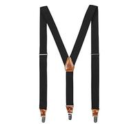 Fjällräven - Singi Leather Clip Suspenders - Bretelle One Size nero