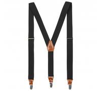 Fjällräven - Singi Leather Clip Suspenders - Bretelle One Size nero
