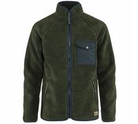 Fjällräven Vardag Pila Pile Herren-Fleecejacke Giacca Teddyfleece Verde Scuro