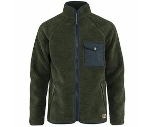 Fjällräven Vardag Pile Fleece Giacca Uomo Teddyfleece Verde Scuro