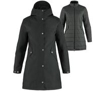 Fjällräven Visby 3 IN 1 Damen-Wanderjacke Softshell-Mantel Giacca Outdoor Nero