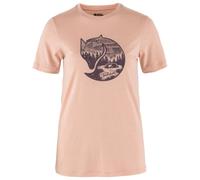 Fjällräven - Women's Abisko Wool Fox S/S - Maglia merino S fuchsia/beige
