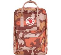 Fjällräven zaino per laptop con scomparto per laptop Kånken Graphics Laptop 15" 16L Chalk Rose - Hidden Animals rosso