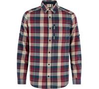 Fjall Raven - Camicia a quadri - Fjällglim Regular Shirt M Dark Navy Maroon per Uomo in Poliestere Riciclato - Taglia M - Bordeaux