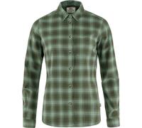 Fjall Raven - Camicia in cotone - Övik Flannel Shirt W Deep Forest Patina Green per Donne in Cotone - Taglia L - Verde