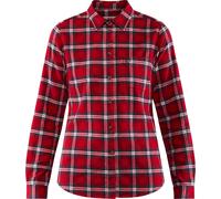 Fjall Raven - Camicia in cotone organico spesso - Övik Flannel Shirt W Deep Red per Donne in Cotone - Taglia M - rosso
