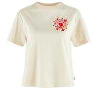 Fjall Raven - Comoda maglietta urbana in cotone biologico - Fjällblomster Logo Tee W Chalk White per Donne in Cotone - Taglia M - Beige