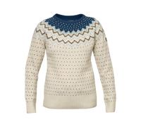 Maglia Fjällräven Övik Knit manica lunga bianco blu marrone - M