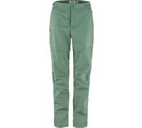 Fjall Raven - Pantaloni da escursionismo convertibili - Abisko Hike Zip-Off Trs W Patina Green per Donne - Taglia 40 EU - Verde