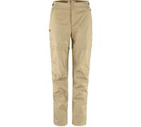 Fjall Raven - Pantaloni escursionismo - Abisko Hike Zip Off Trousers W Fossil per Donne in Cotone - Taglia 38 EU - Beige