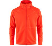 Fjall Raven - Pile da trekking - Abisko Grid Fleece Hoodie M Flame Orange per Uomo - Taglia S - Arancione