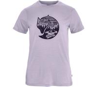 Fjall Raven - T-shirt da escursionismo leggero in lana merino a maniche corte - Abisko Wool Fox SS W Lavender Mist Dark Navy per Donne in Poliestere Riciclato - Taglia M - Viola