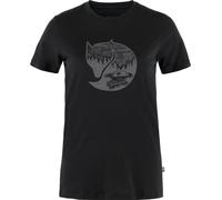 Fjall Raven - T-shirt in lana merino - Abisko Wool Fox SS W Black - Iron Grey per Donne - Taglia XS - Nero