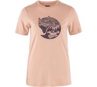 Fjall Raven - T-shirt in lana merino - Abisko Wool Fox SS W Chalk Rose Port per Donne - Taglia M - Rosa