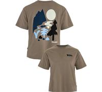 Fjall Raven - T-shirt urbana in cotone biologico - Forest Walk Tee W Suede Brown per Donne in Cotone - Taglia M - Marrone