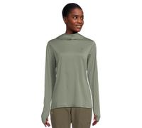 Fjallraven 84108-614 Abisko Sun-Hoodie W Maglia Lunga Donna Patina Green Taglia S