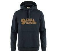 Fjallraven 84144-555 Logo Hoodie M Maglia Lunga Uomo Dark Navy Taglia L