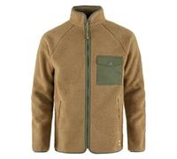 Fjallraven 84158-232-625 Vardag Pile Fleece M Maglia Lunga Uomo Buckwheat Brown-Laurel Green Taglia XL