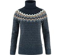 Fjallraven 84792-560-555 Övik Knit Roller Neck W Maglia Lunga Donna Navy-Dark Navy Taglia M