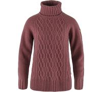 Fjällräven - Women's Övik Cable Knit Roller Neck - Pullover di lana S rosso