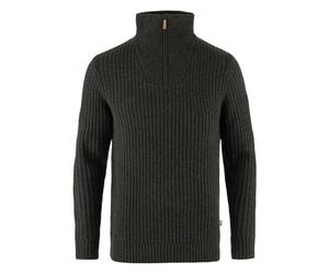 Fjallraven 86672-633 Övik Half Zip Knit M/Övik Half Zip Knit M Maglia Lunga Uomo Dark Olive Taglia S