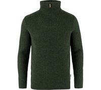 FJALLRAVEN 86672-662 Övik Half Zip Knit M Maglia Lunga Uomo Deep Forest Taglia XS