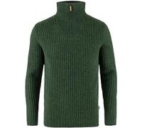 FJALLRAVEN 86672-662 Övik Half Zip Knit M Maglia Lunga Uomo Deep Forest Taglia XXXL